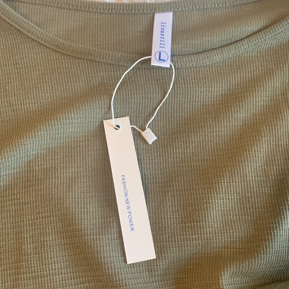 Lionstill Women's Long Sleeve Dress Tie Front - Picture 4 of 6